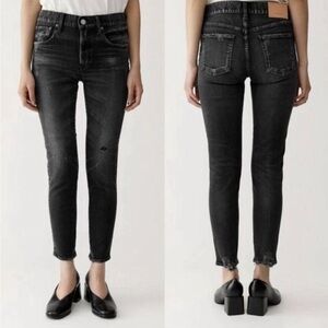 Moussy Vintage Velma Faded Black Distressed Skinny Jeans - 25
